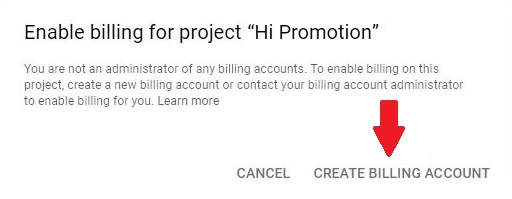 create billing account