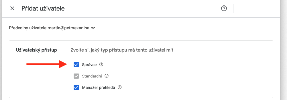 Udělit přístup